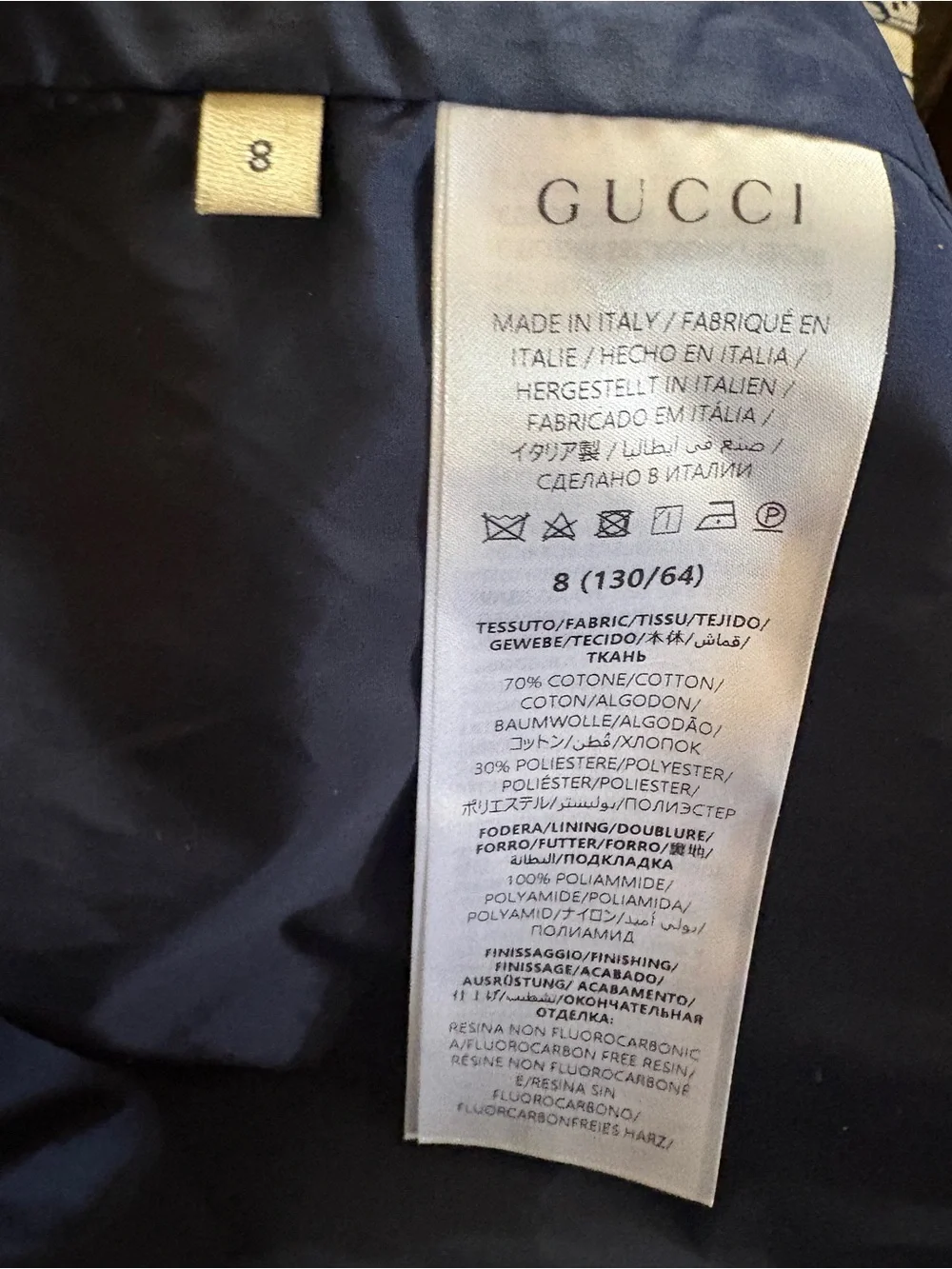 Gucci Beige and Navy GG Monogram Button-Front Shirt/Sweater